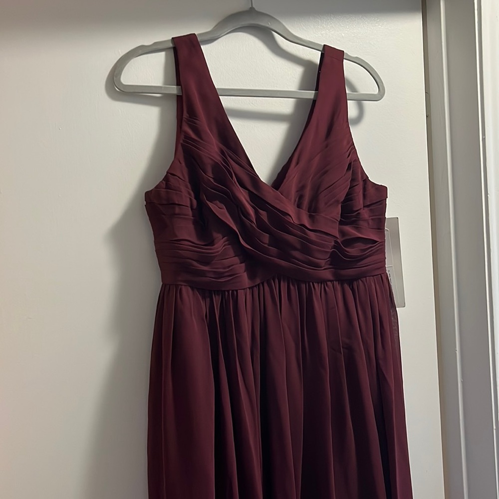 Revelry Dress Chiffon Merlot Size 12